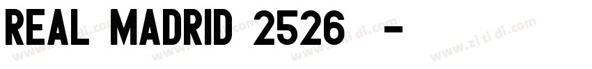 Real Madrid 2526字体字体转换